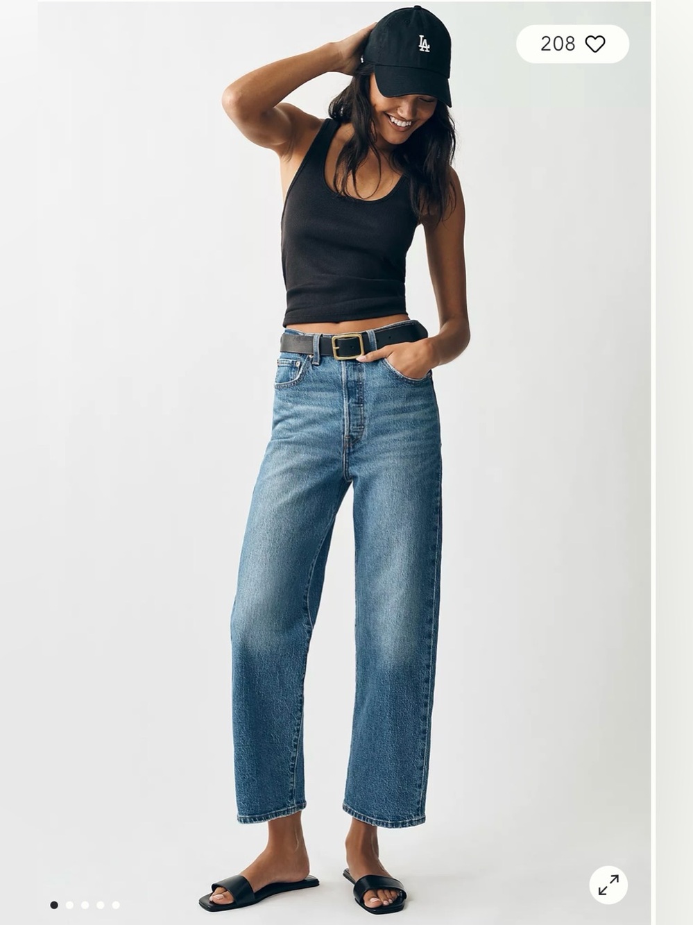 Levi's Ribcage High-Rise Straight-Leg Jeans